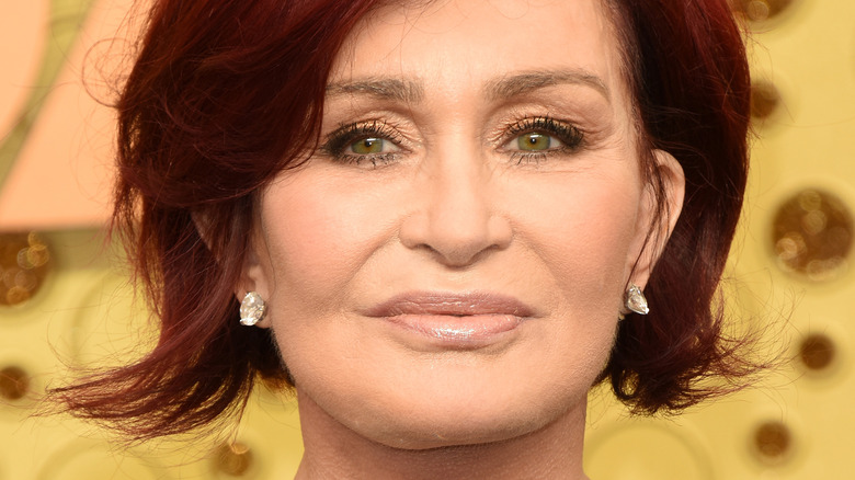 Sharon Osbourne looking at the camera