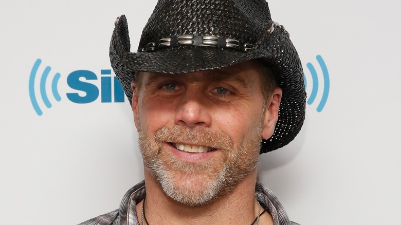 Shawn Michaels sporting a black cowboy hat