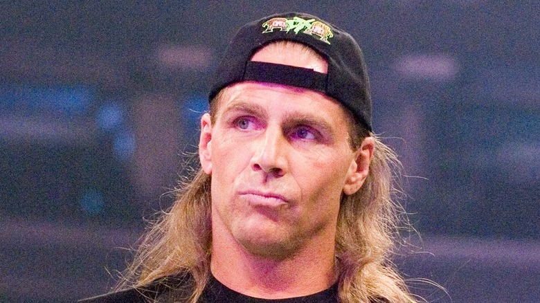 Shawn Michaels stares at the ramp