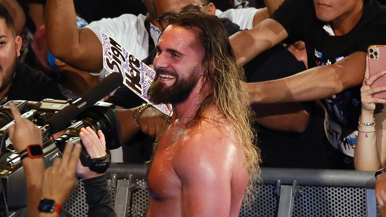 WWE World Champion Seth Rollins smiling
