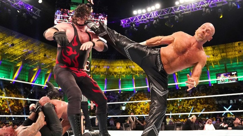 Kane and Shawn Michaels at WWE Crown Jewel 2018