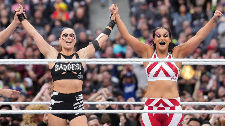 Ronda Rousey and Shayna Baszler