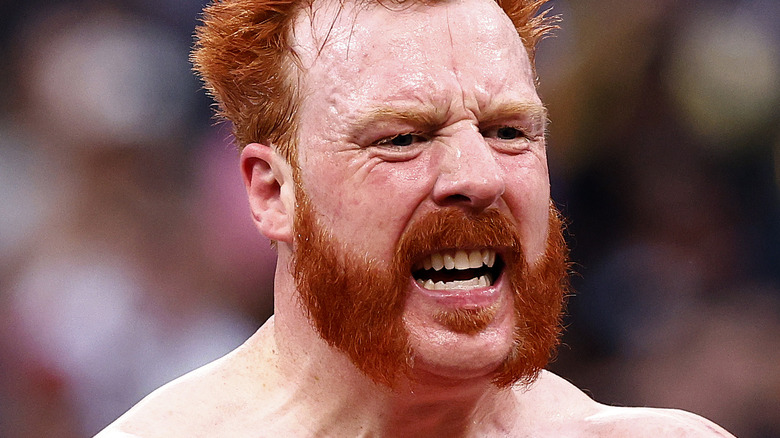 Sheamus grimacing