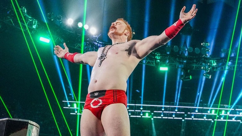 Former WWE star Sheamus poses on the ropes during his entrance before a match on a November 2025 edition of 