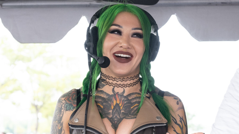 Shotzi Blackheart attends SiriusXM's Pro Wrestling Nation 24/7 Live Broadcast From MetLife For WWE SummerSlam on August 02, 2025 in New York City.