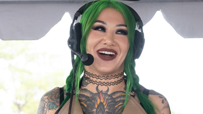 shotzi blackheart doing an interview