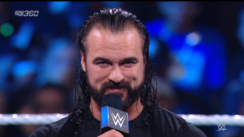 McIntyre on the mic in the ring