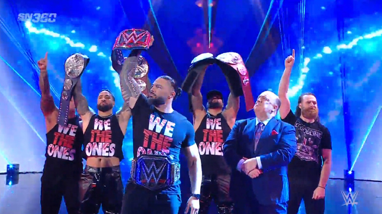 The Bloodline heading to the ring