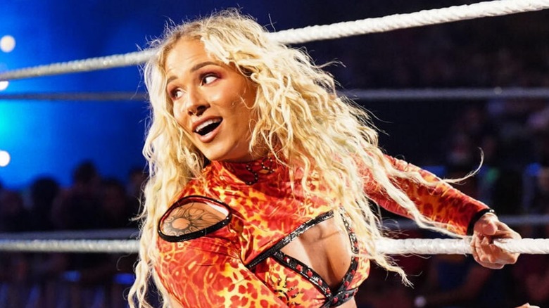 Solo Ruca makes her entrance at NXT Heatwave
