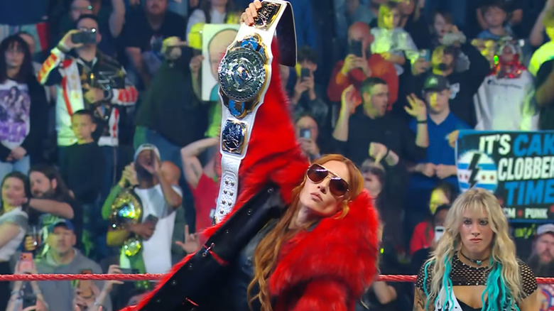 Becky Lynch ahead of a match with Sol Ruca