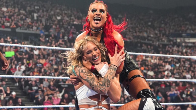 Zaria and Sol Ruca celebrate victory