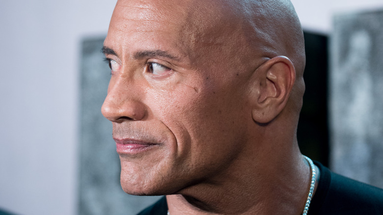 Dwayne "The Rock" Johnson looking to the left