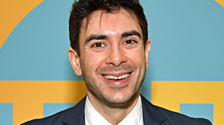 AEW CEO Tony Khan smiling