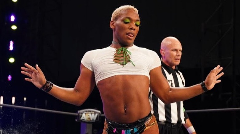 Sonny Kiss wrestling in AEW