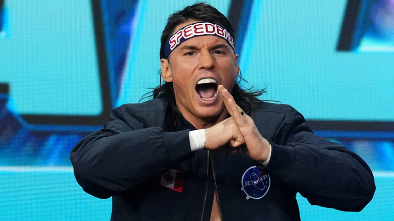 Speedball Mike Bailey making his entrance on AEW Dynamite