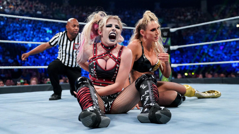 Alexa Bliss and Charlotte Flair in the ring