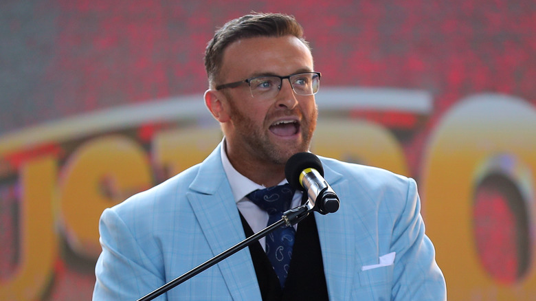 Nick Aldis speaks during SiriusXM's Busted Open Broadcasts