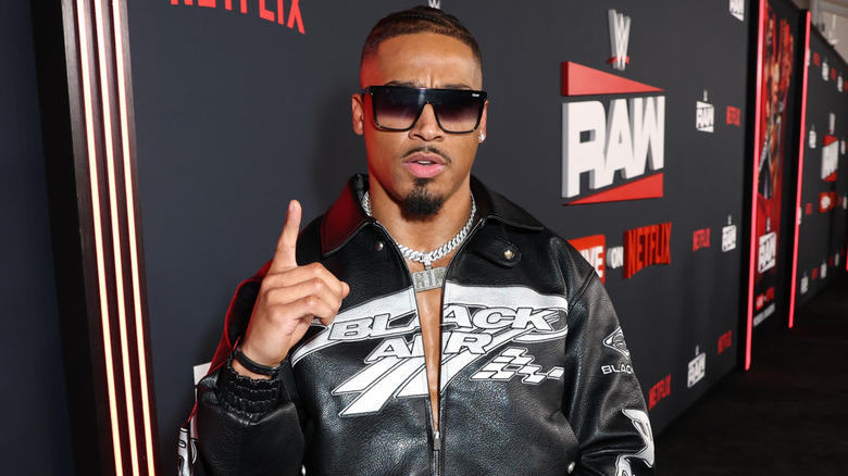 Carmelo Hayes wearing sunglasses