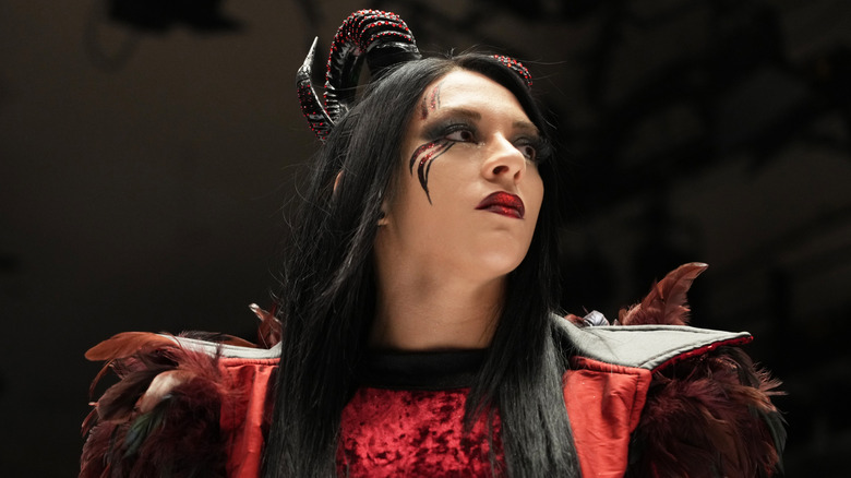 Stephanie Vaquer enters the ring during the Women's Pro-Wrestling 