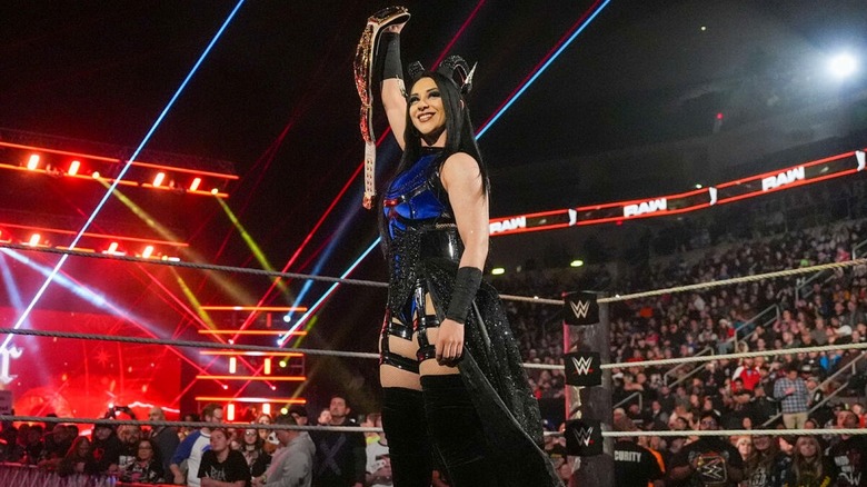 Stephanie Vaquer with her title in the ring