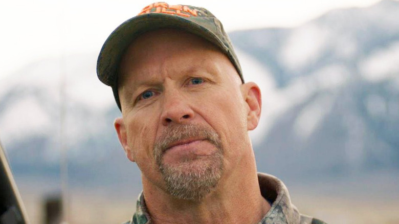 Steve Austin in a baseball cap