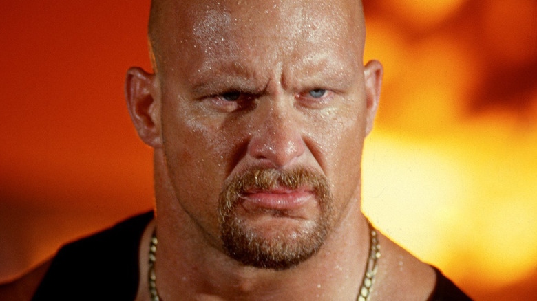 Steve Austin scowling