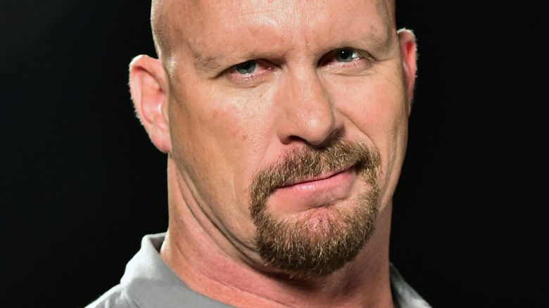 Steve Austin smirking