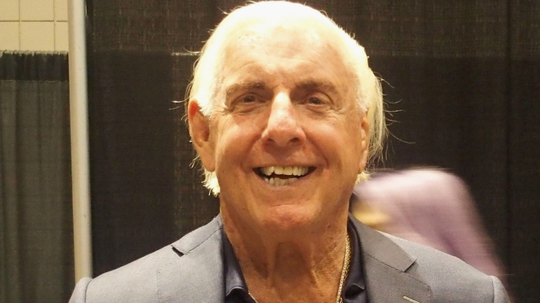 Ric Flair attends GalaxyCon Raleigh 2019 at Raleigh Convention Center on July 25, 2019 in Raleigh, North Carolina.