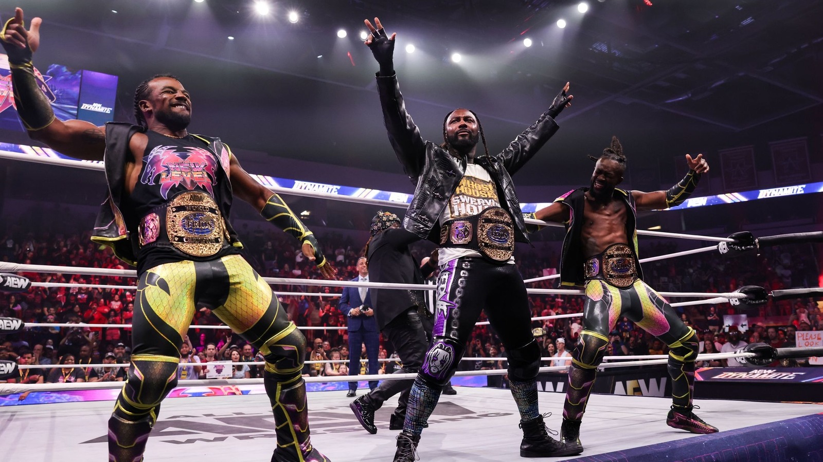 Swerve Strickland & New Level Overcome Conglomeration In AEW Trios Title Match