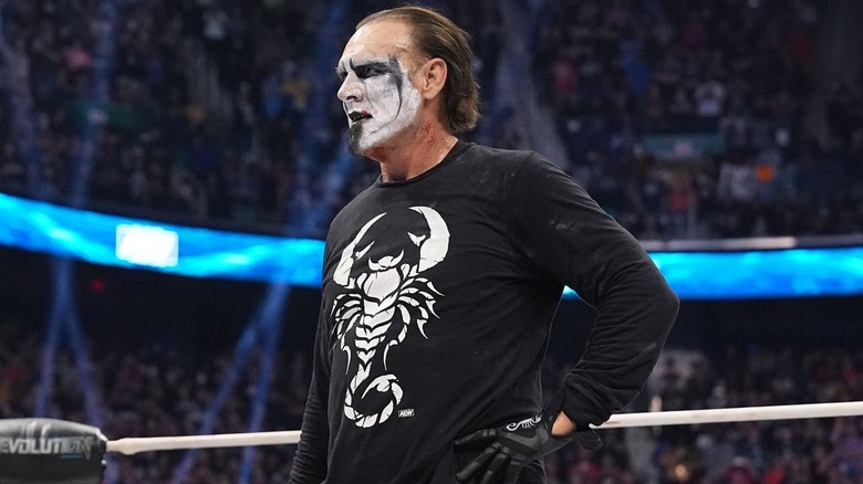 Sting in the ring at AEW Revolution