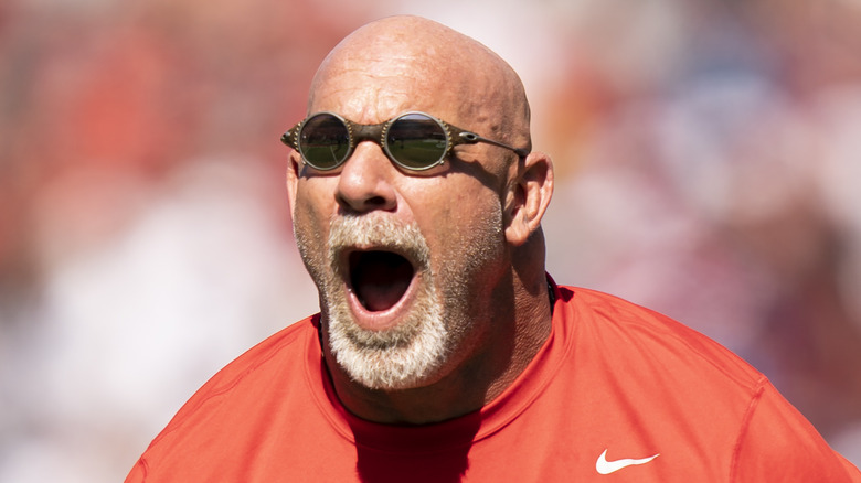 Bill Goldberg screams with apparent joy