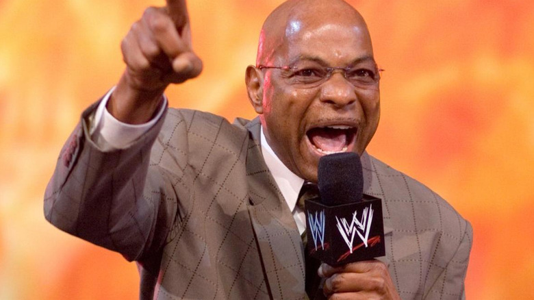 Teddy Long yells