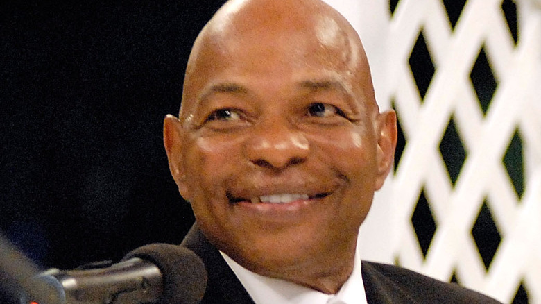 Teddy Long during his WWE wedding segment 