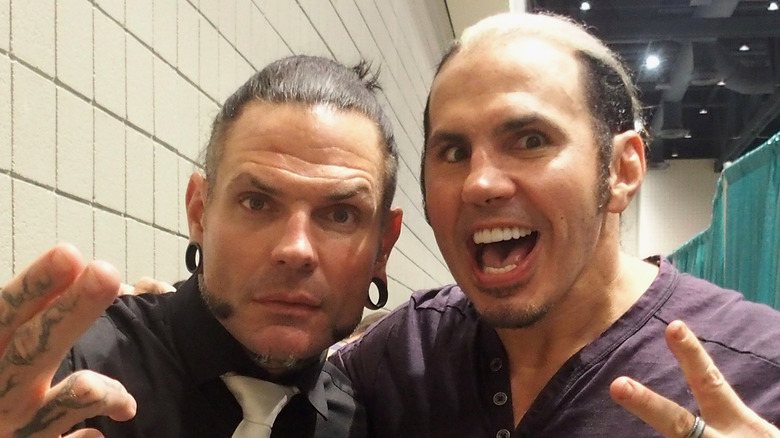 Jeff and Matt Hardy pose