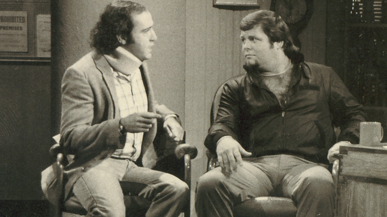 Andy Kaufman and Jerry Lawler on Late Night with David Letterman in 1982