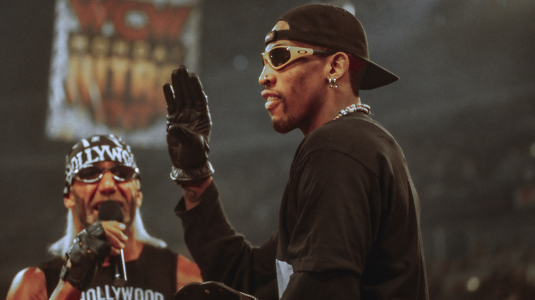 Hollywood Hogan and Dennis Rodman on WCW Monday Nitro