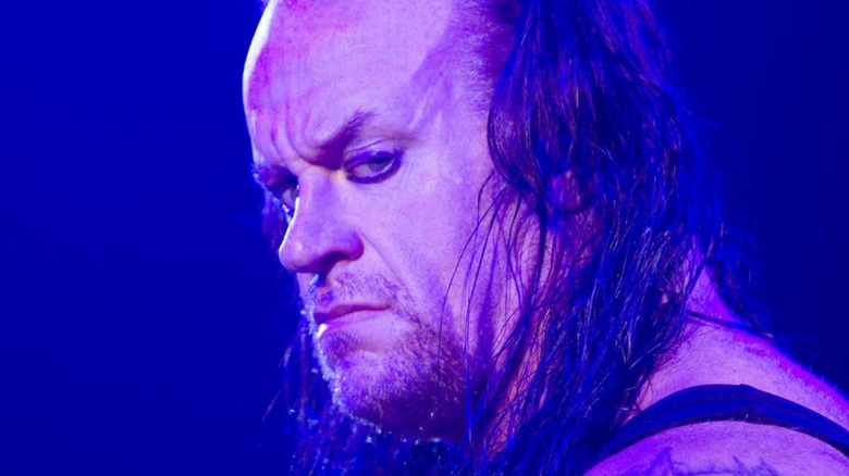 Undertaker looks over shoulder