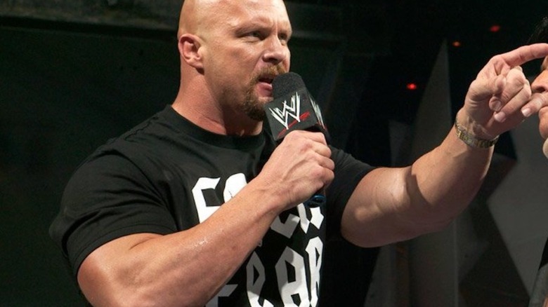 "Stone Cold" Steve Austin pointing