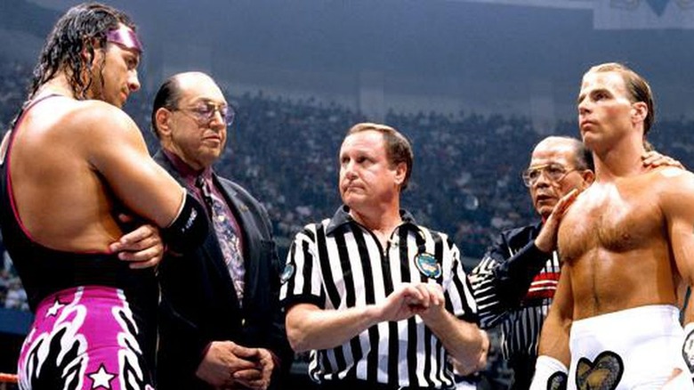 Bret Hart and Shawn Michaels get instructions