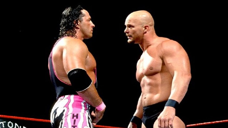 Bret Hart and Steve Austin face off