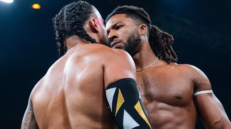 Mike Santana and Trick Williams at TNA Bound For Glory 2025