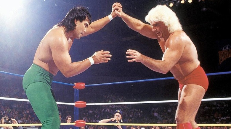 Ricky Steamboat and Ric Flair in 1989