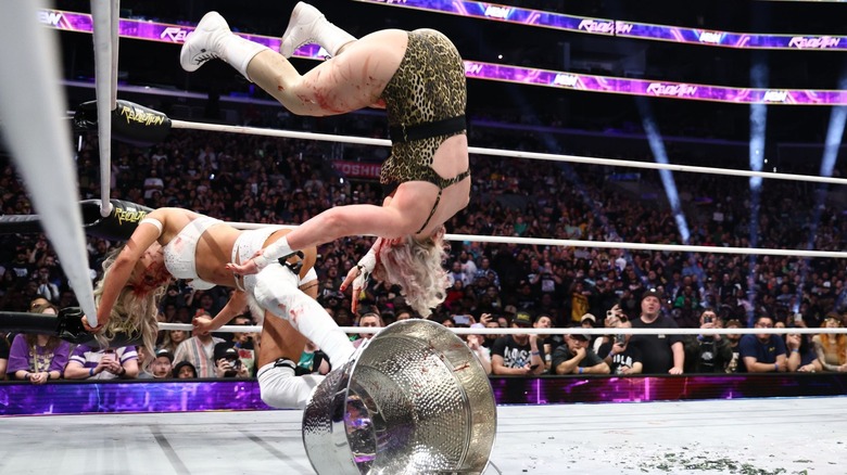 Mariah May and Toni Storm at AEW Revolution 2025