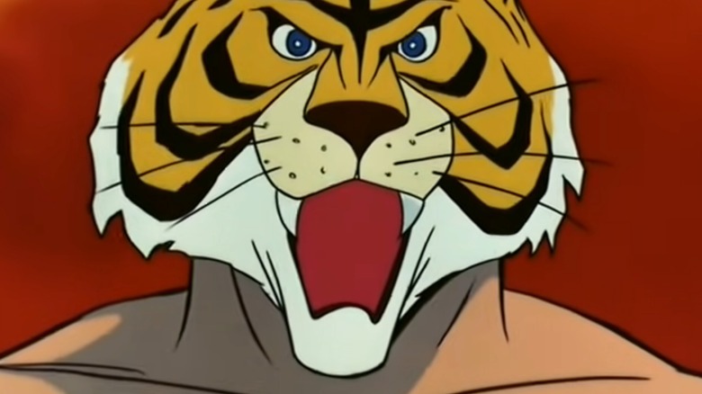 Tiger mask looks forward