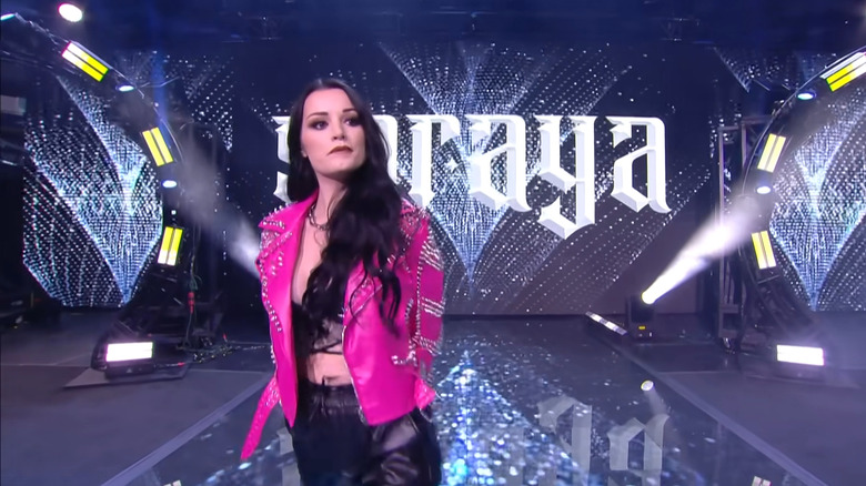 Saraya posing ramp