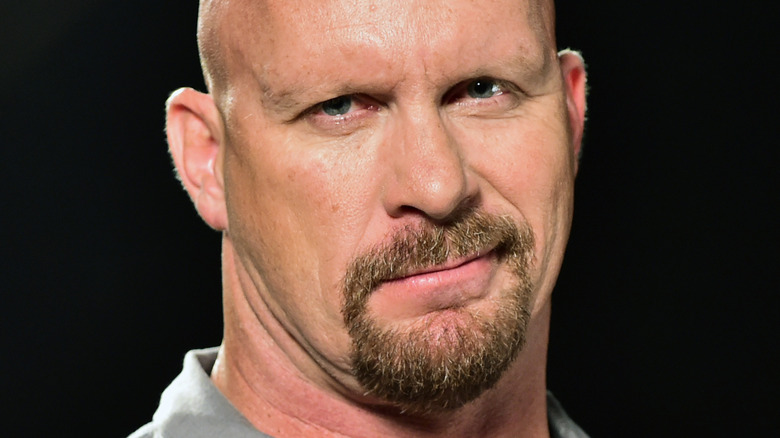 Steve Austin smirking