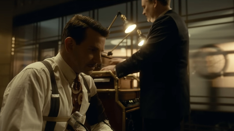 Bradley Cooper takes a lie detector test in Nightmare Alley