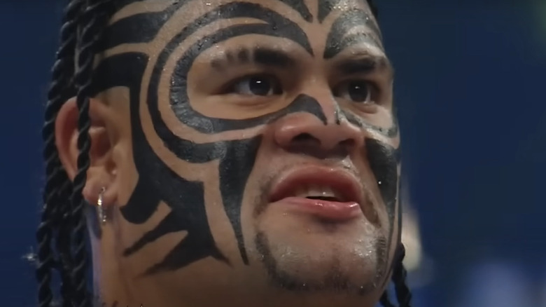 Umaga with his trademark face paint