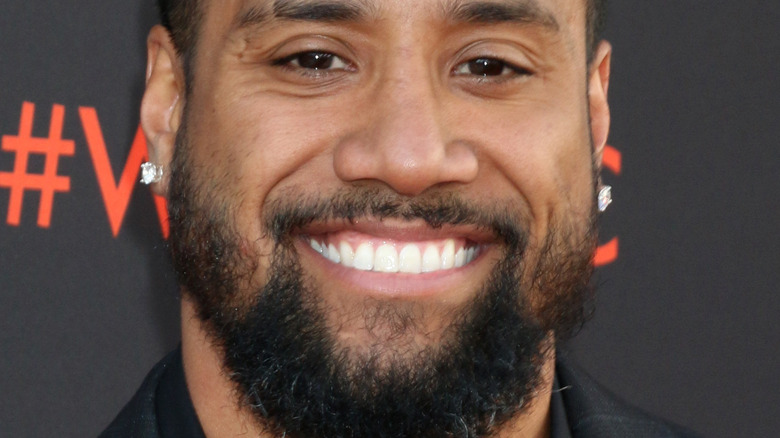 Jimmy Uso smiling on the red carpet