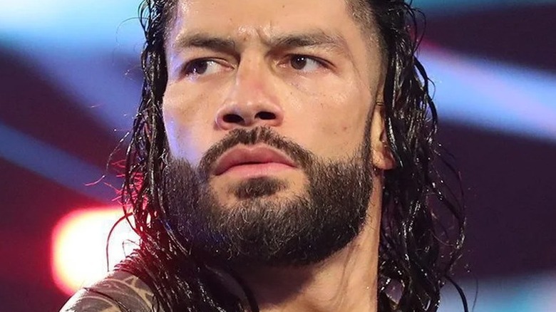 Roman Reigns during his entrance for a match